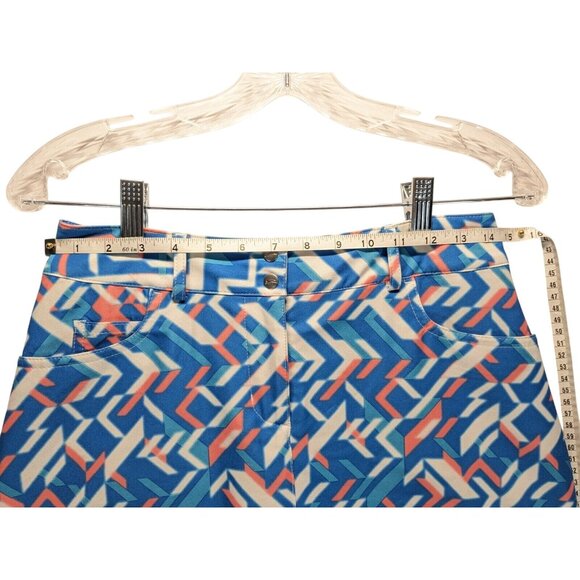 Slazenger Womens 0 Bright Blue Pink And White Pull-On Athletic Golf Skort - Picture 3 of 6